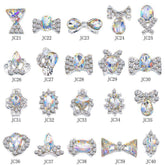 3D Alloy Nail Rhinestone Charms Crystal AB Nail Art Decorations JC21-JC40 WholesaleRhinestone